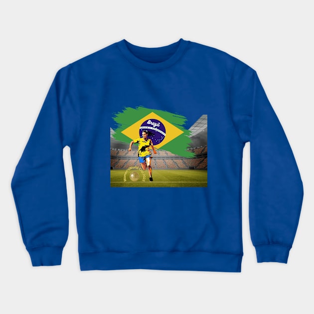 Brazil T-Shirt, Unisex T-Shirt, Women’s World Cup, soccer t-shirts, football t-shirts, women’s football, Brazil national football team Crewneck Sweatshirt by Clinsh Online 